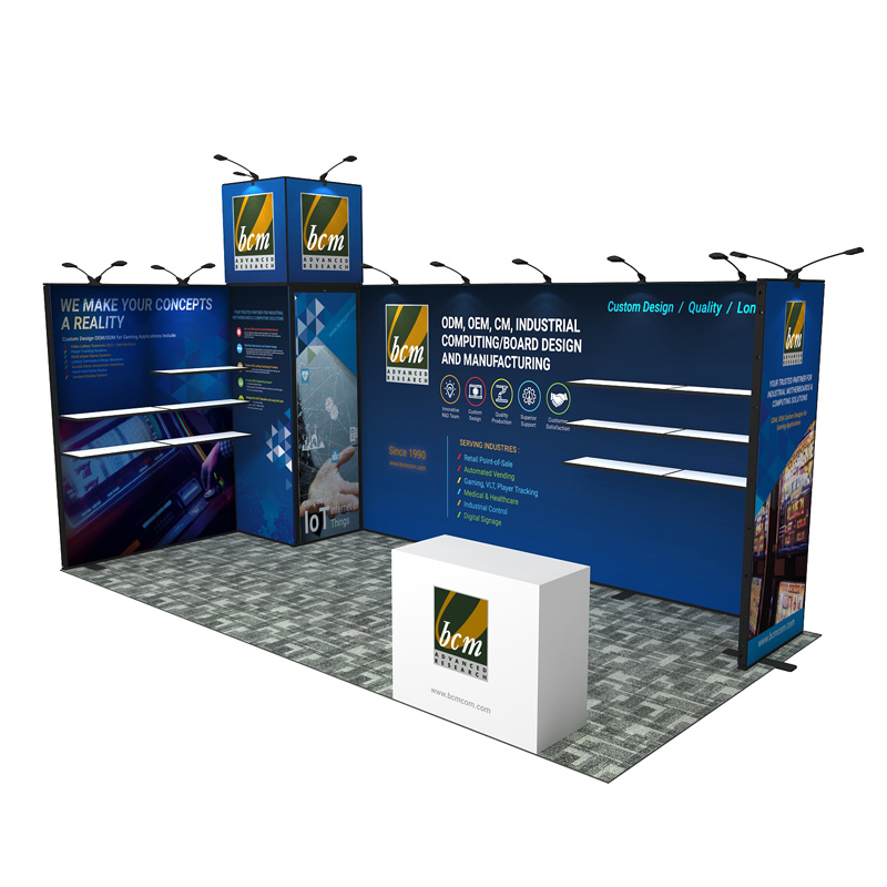 10X20 Modular Aluminum Booth Exhibition Display With Counter