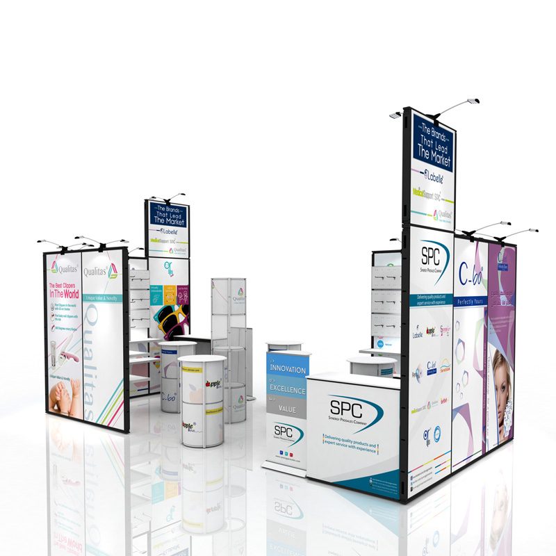 Reusable Trade Show Display Booth For Fabric Graphic With Good Quality