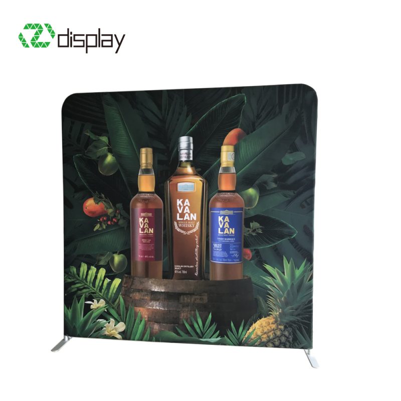 8ft trade show back wall display stand