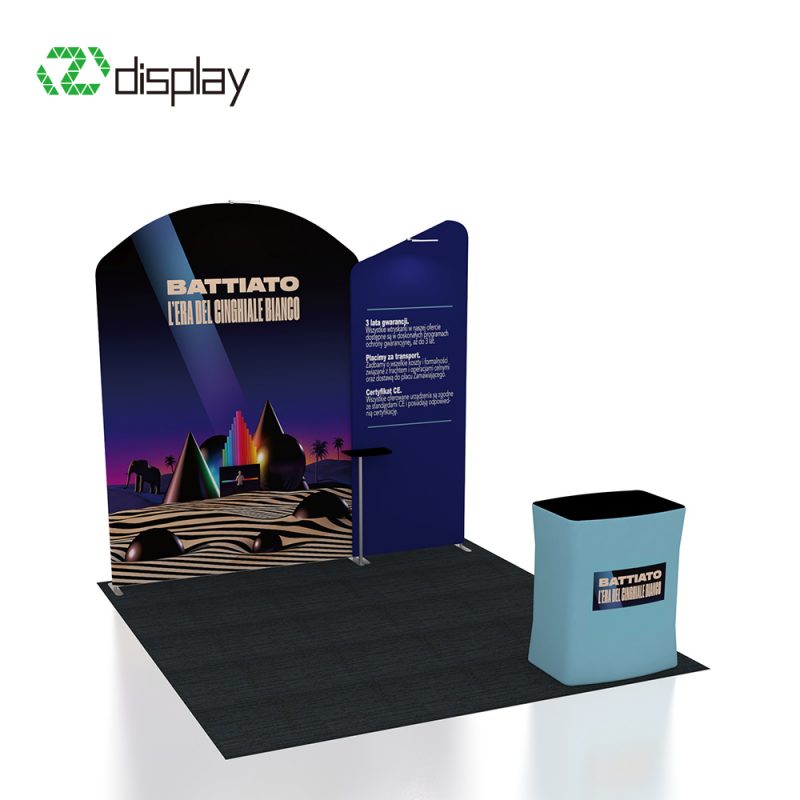 10ft fabric pop up display stand