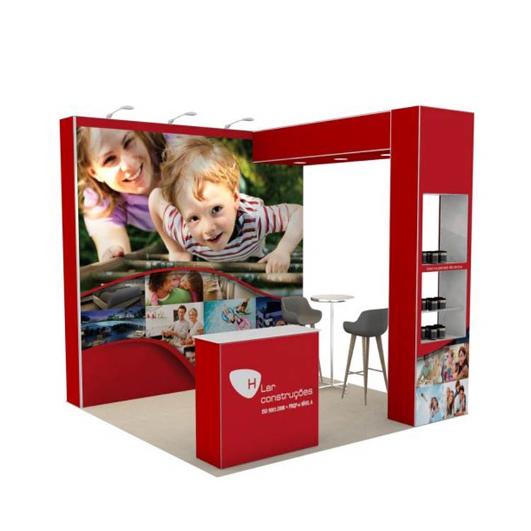 Fashion Pop Up Trade Show Booth With Showcase Display